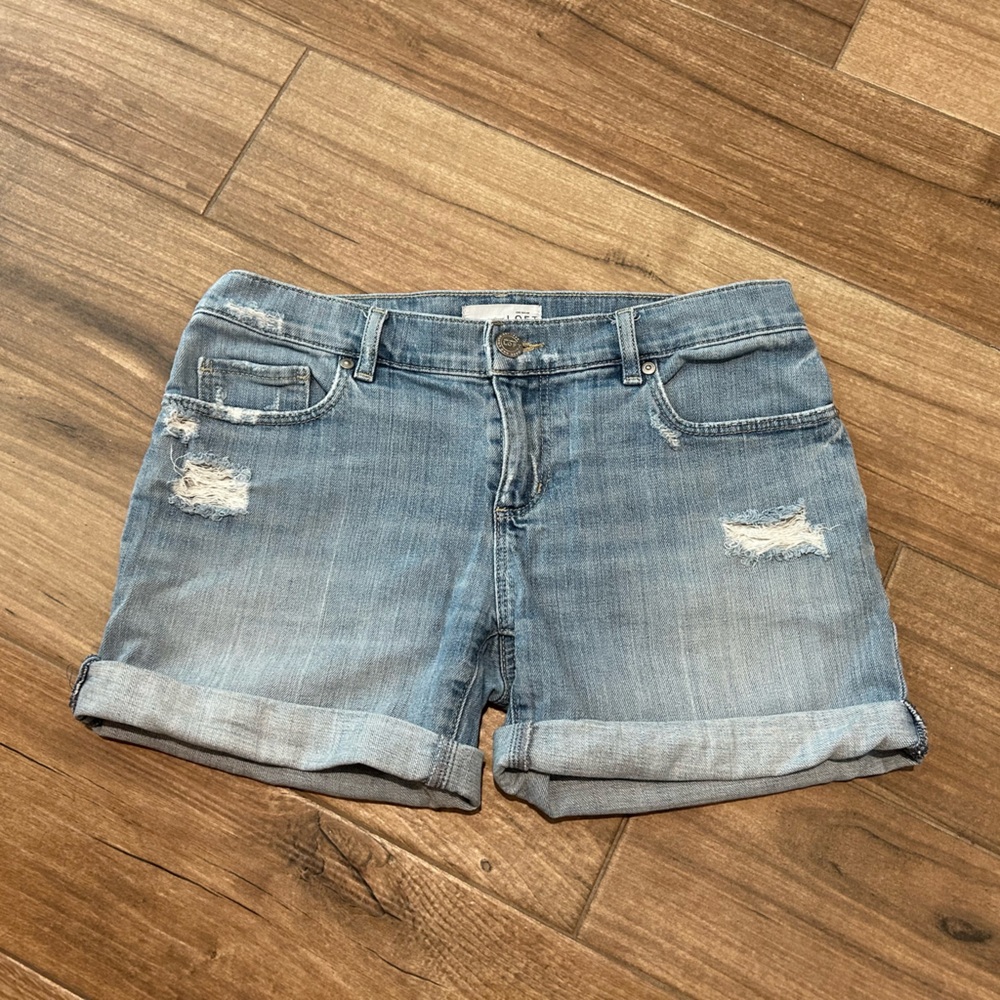 Loft boyfriend shorts 0 25 denim